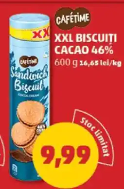 Penny CAFÉTIME XXL Biscuiți Cacao 46% Ofertă