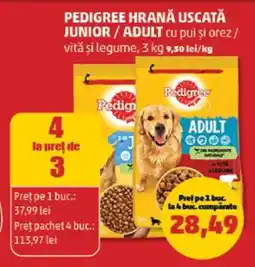 Penny PEDIGREE HRANĂ USCATĂ JUNIOR / ADULT Ofertă