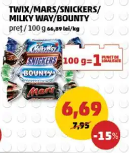 Penny TWIX/MARS/SNICKERS/MILKY WAY/BOUNTY Ofertă
