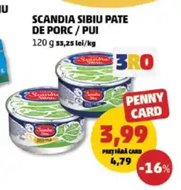 Penny SCANDIA SIBIU PATE DE PORC / PUI Ofertă
