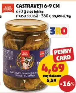 Penny CASTRAVEȚI 6-9 CM Ofertă