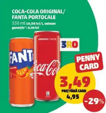 Penny COCA-COLA original/FANTA portocale Ofertă