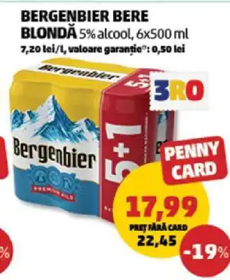 Penny BERGENBIER Bere blondă Ofertă