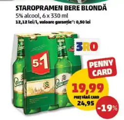 Penny STAROPRAMEN Bere blondă Ofertă