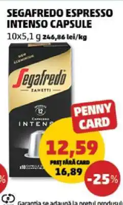 Penny SEGAFREDO ESPRESSO INTENSO CAPSULE Ofertă