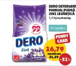 Penny DERO Detergent Manual Pudră 2in1 Levănțică Ofertă
