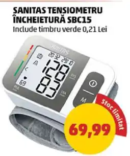 Penny SANITAS TENSIOMETRU ÎNCHEIETURĂ SBC15 Ofertă