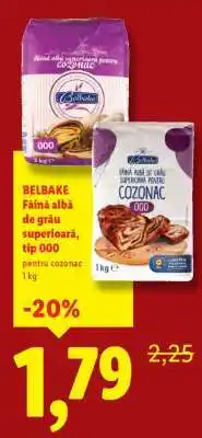 Lidl Belbake Făină albă de grâu superioară, tip 000 Ofertă