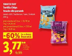 Lidl SNACK DAY Tortilla Chips Ofertă