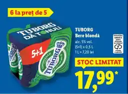 Lidl TUBORG Bere blondă Ofertă