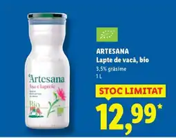 Lidl ARTESANA Lapte de vacă, bio Ofertă