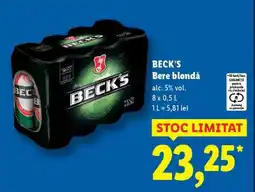 Lidl BECK‘S Bere blondă Ofertă