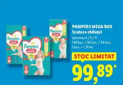 Lidl PAMPERS MEGA BOX Scutece chiloțel Ofertă