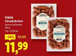 Lidl Pikok Cârnați de bere Ofertă