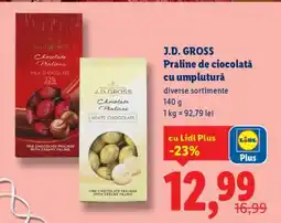 Lidl J.D. Gross Praline de ciocolată cu umplutură Ofertă