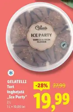 Lidl GELATELLI Tort înghețată „Ice Party” Ofertă