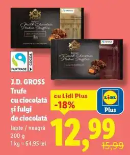 Lidl J.D. Gross Trufe cu ciocolată și fulgi de ciocolată Ofertă
