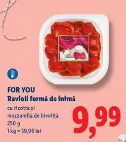 Lidl FOR YOU Ravioli formă de inimă Ofertă