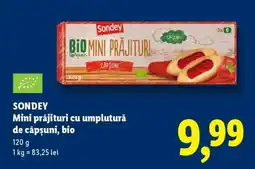 Lidl Sondey Mini prăjituri cu umplutură de căpșuni, bio Ofertă