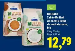 Lidl Belbake Zahăr din flori de cocos / Făină de nucă de cocos, bio Ofertă