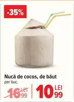 Carrefour Nucă de cocos, de băut Ofertă