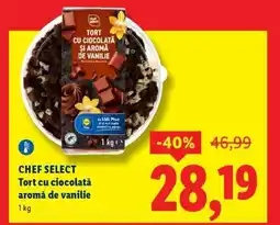 Lidl CHEF SELECT Tort cu ciocolată aromă de vanilie Ofertă