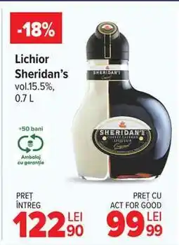 Carrefour Lichior Sheridan’s Ofertă