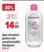 Carrefour Apă micelară pentru ten uscat/sensibil, Elmiplant Ofertă