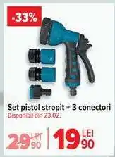 Carrefour Set pistol stropit + 3 conectori Ofertă
