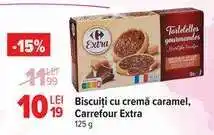 Carrefour Biscuiți cu cremă caramel, Carrefour Extra Ofertă