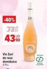 Carrefour Vin Zori de roze demidulce Ofertă