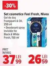 Carrefour Set cosmetice Feel Fresh, Nivea Ofertă