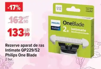 Rezerve aparat de ras Intimate QP229/52 Philips One Blade
