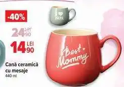 Carrefour Cană ceramică cu mesaje Ofertă