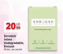 Carrefour Șervețele intime biodegradabile, Enroush Ofertă