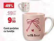 Carrefour Cană porțelan cu fundițe Ofertă