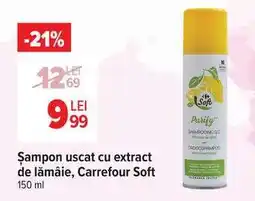 Carrefour Șampon uscat cu extract de lămâie, Carrefour Soft Ofertă