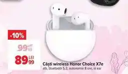 Carrefour Căști wireless Honor Choice X7e Ofertă