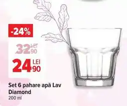 Carrefour Set 6 pahare apă Lav Diamond Ofertă