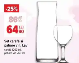 Carrefour Set carafă și pahare vin, Lav Ofertă
