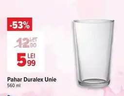 Carrefour Pahar Duralex Unie Ofertă