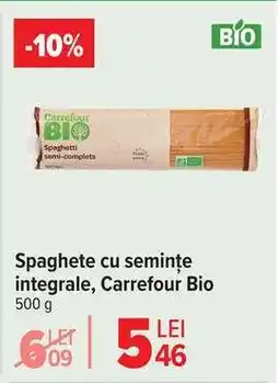 Carrefour Spaghete cu semințe integrale, Carrefour Bio Ofertă