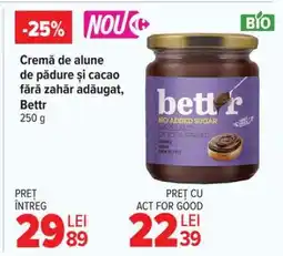 Carrefour Cremă de alune de pădure și cacao fără zahăr adăugat, Bettr Ofertă