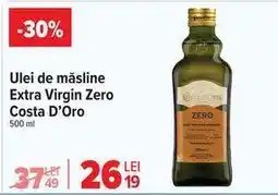 Carrefour Ulei de măsline Extra Virgin Zero Costa D’Oro 500 ml Ofertă