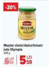 Carrefour Muștar clasic/dulce/hrean/iute Olympia Ofertă
