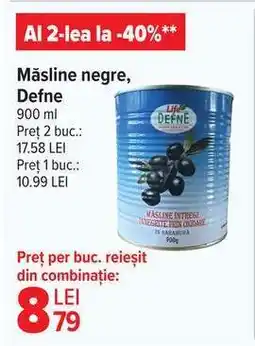 Carrefour Măsline Negre Defne Ofertă