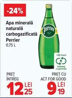Carrefour Apa minerală naturală carbogazificată Perrier Ofertă