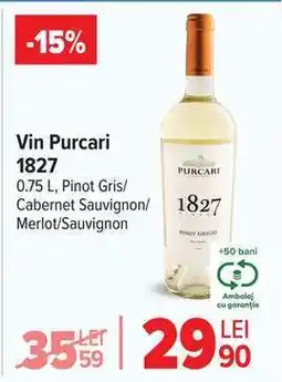 Carrefour Vin Purcari 1827 Ofertă