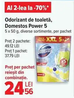 Carrefour Odorizant de toaletă, Domestos Power 5 Ofertă