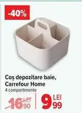 Carrefour Coș depozitare baie, Carrefour Home Ofertă